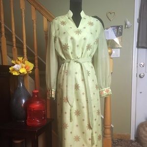 Vintage 1960s 1970s Shaheen maxi dress hippie